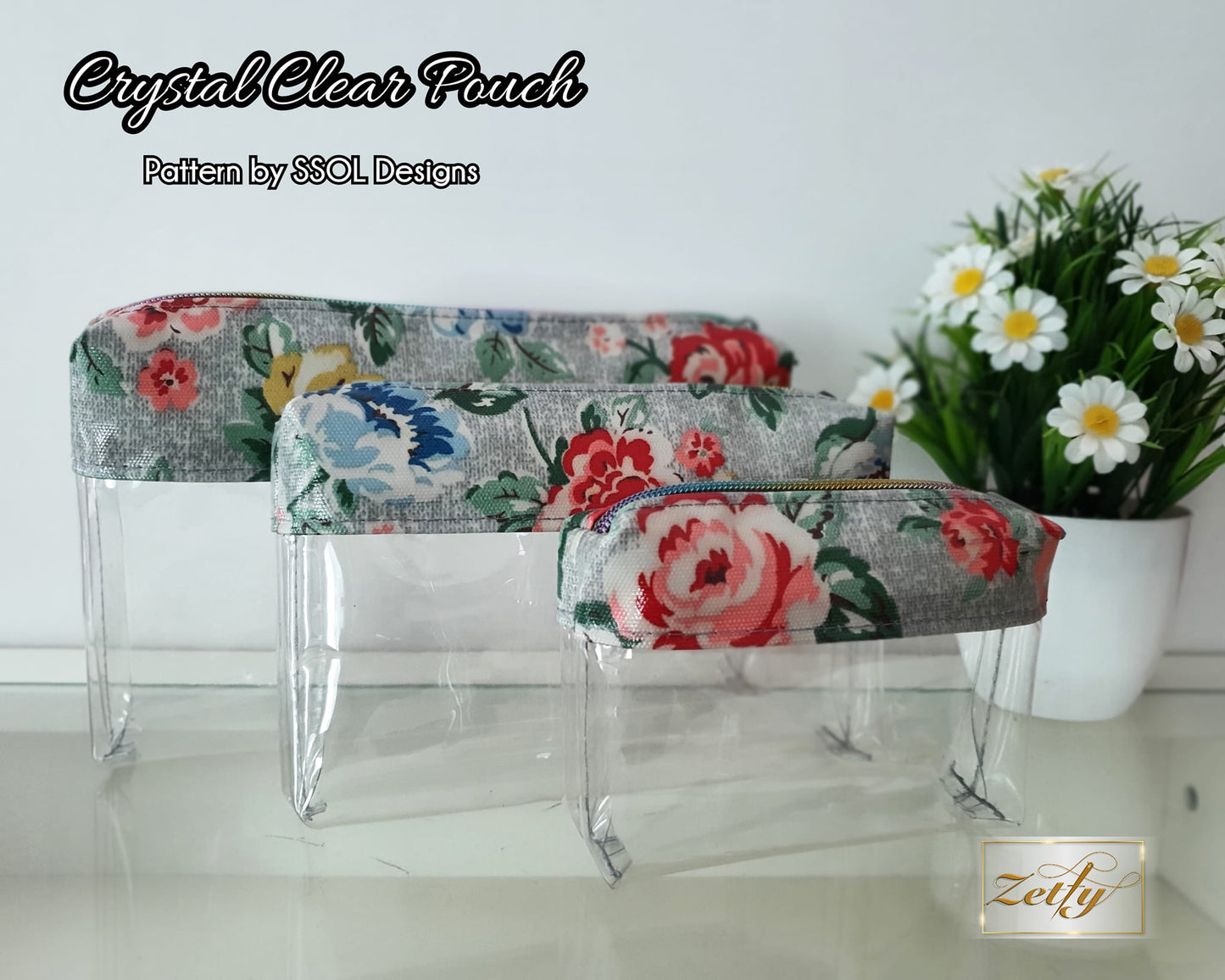 Crystal Clear Trio Pouch Pattern