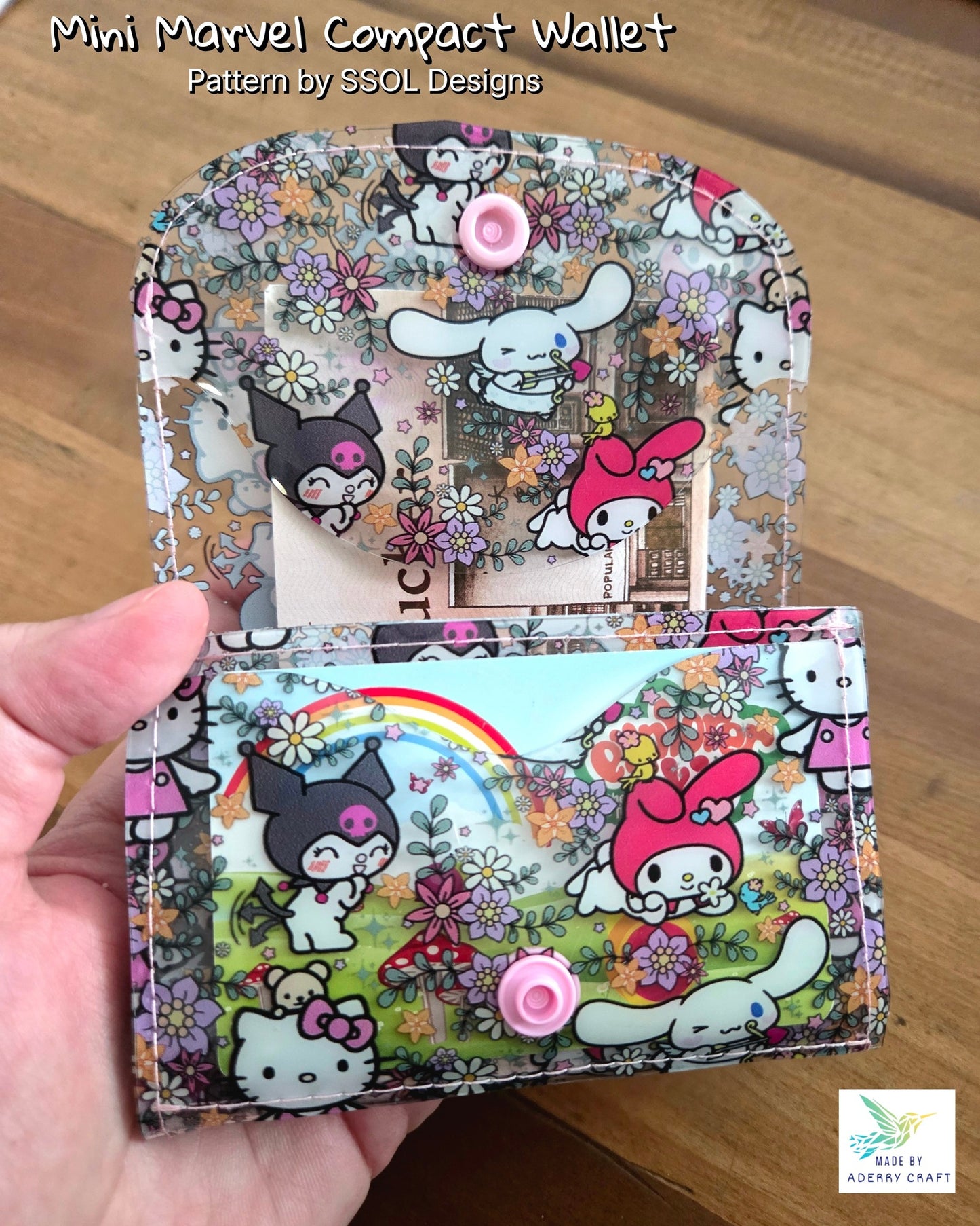 Mini Marvel Compact Wallet Pattern