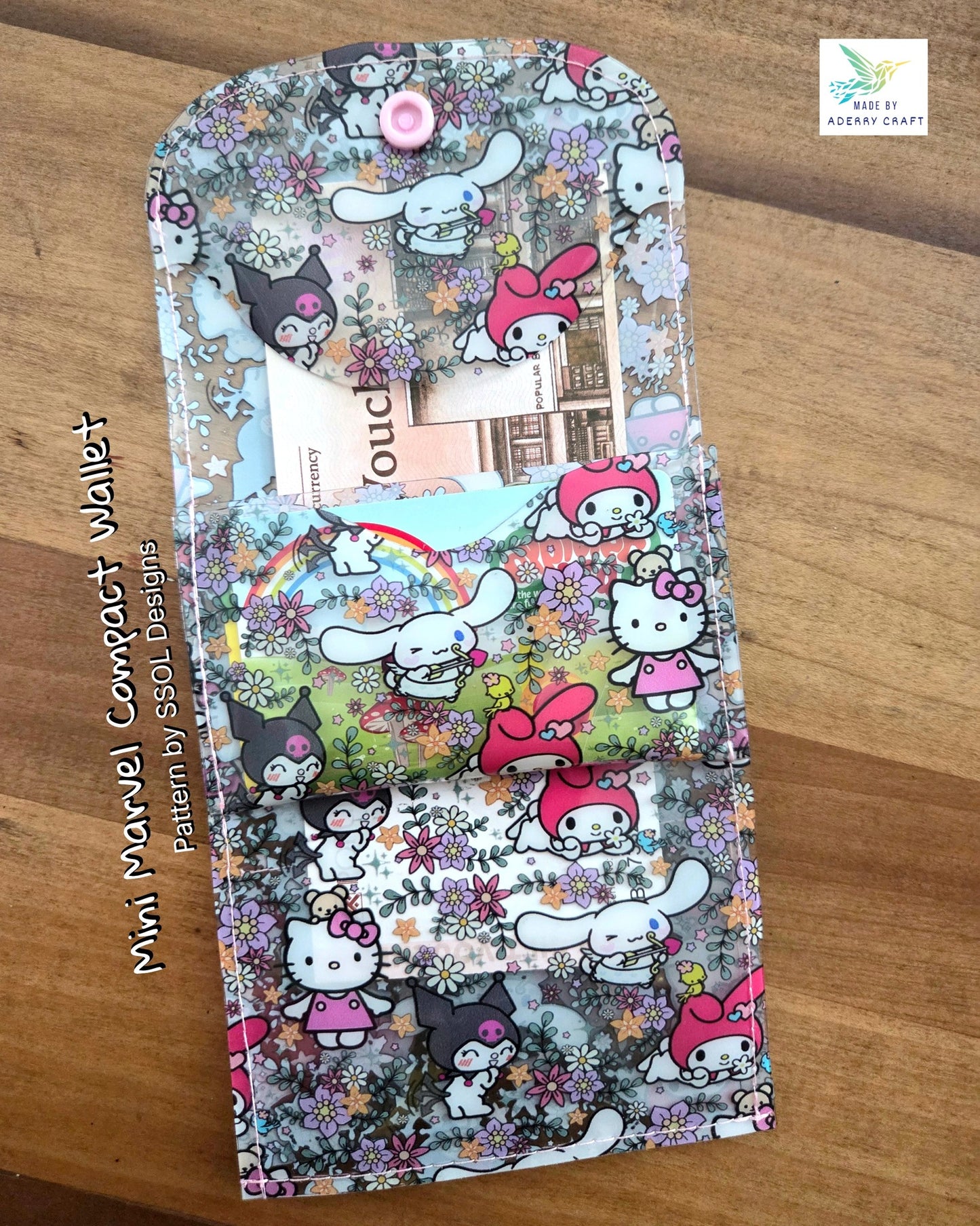 Mini Marvel Compact Wallet Pattern
