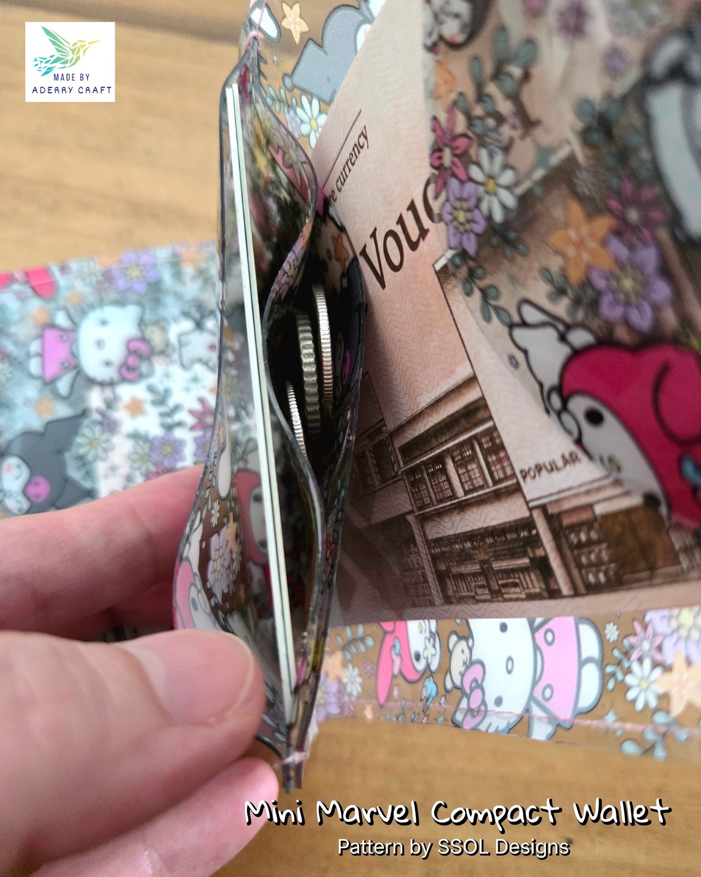 Mini Marvel Compact Wallet Pattern