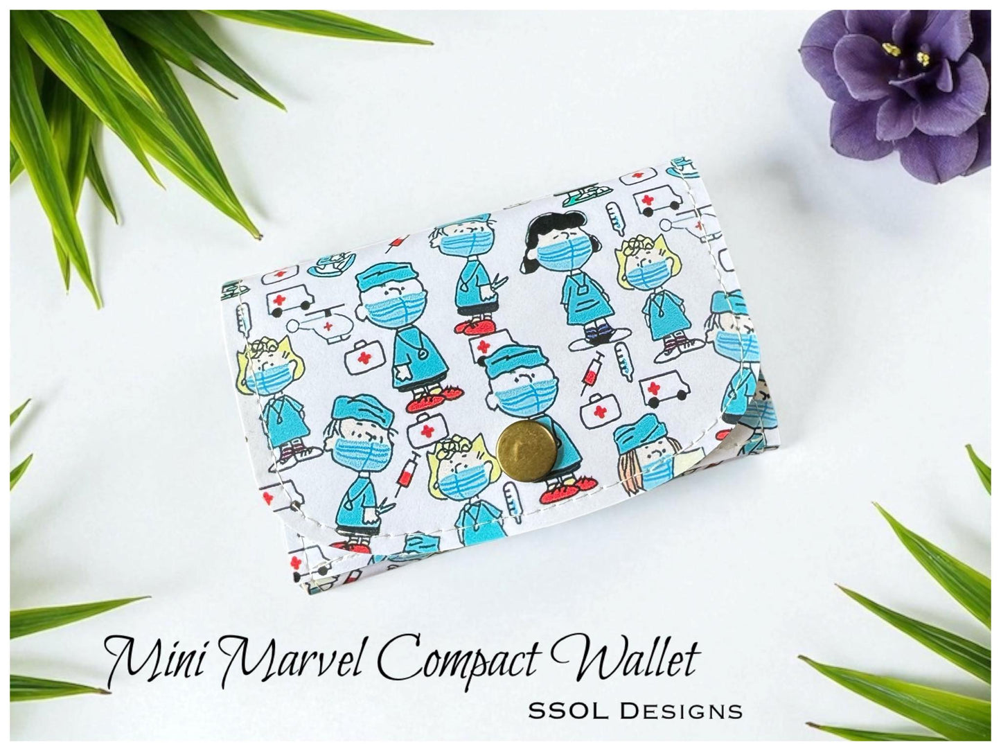 Mini Marvel Compact Wallet Pattern