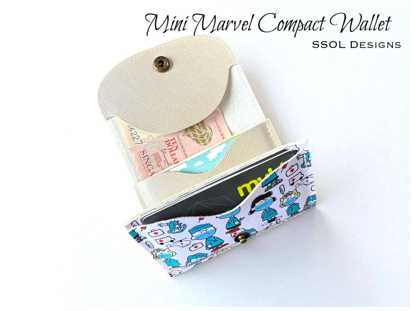 Mini Marvel Compact Wallet Pattern