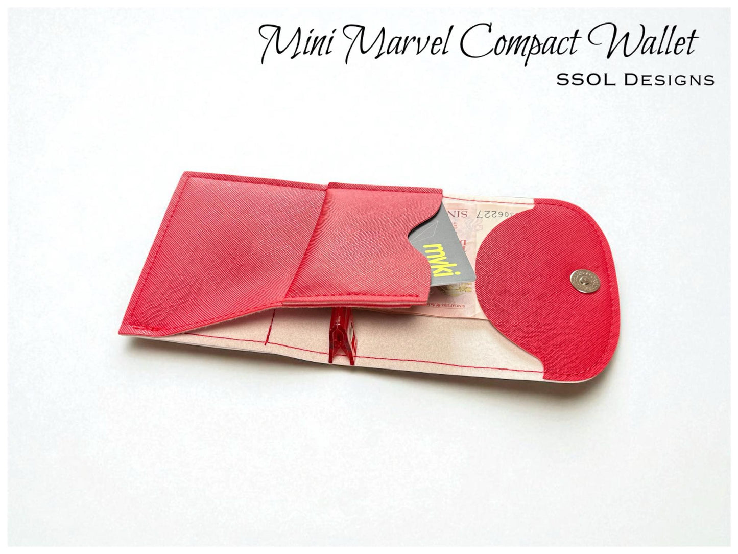 Mini Marvel Compact Wallet Pattern