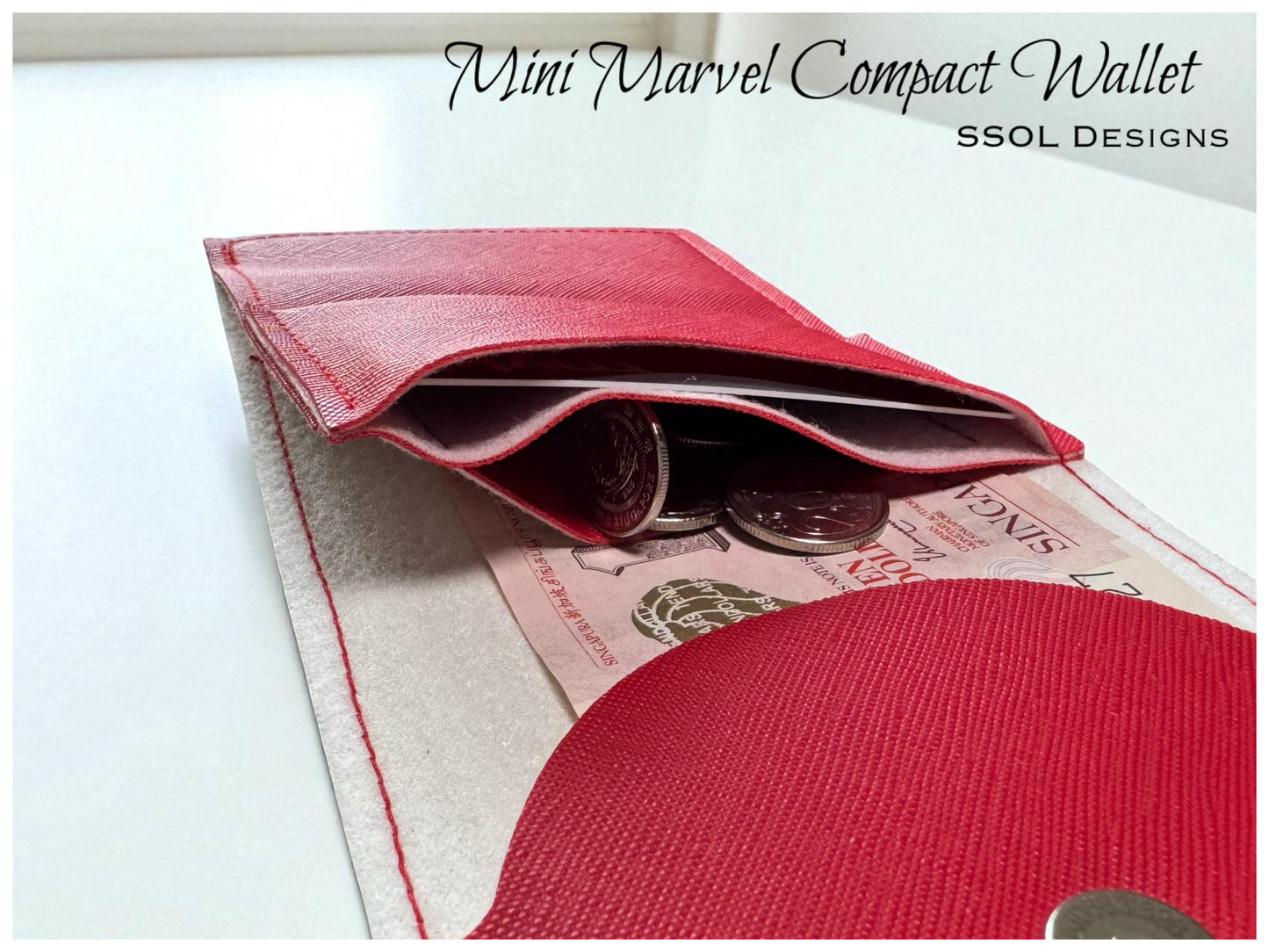 Mini Marvel Compact Wallet Pattern