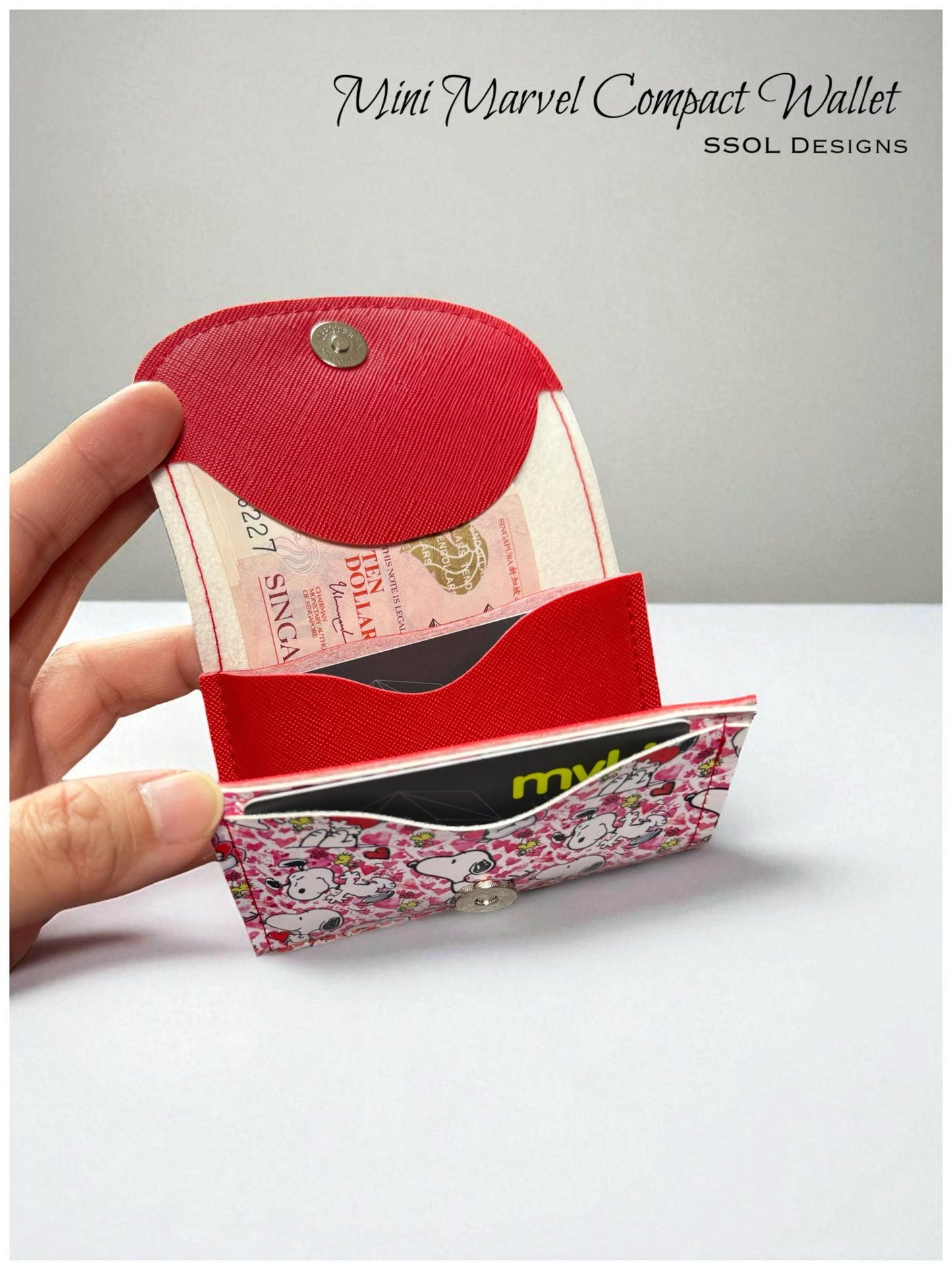 Mini Marvel Compact Wallet Pattern