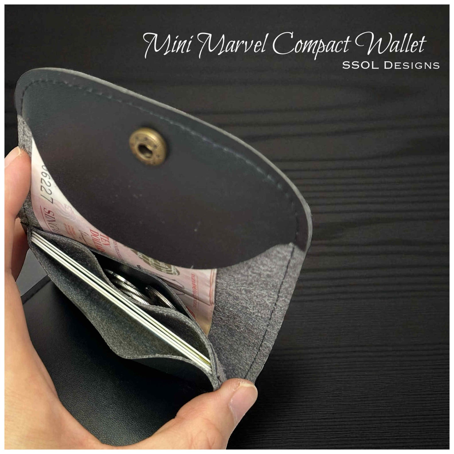 Mini Marvel Compact Wallet Pattern