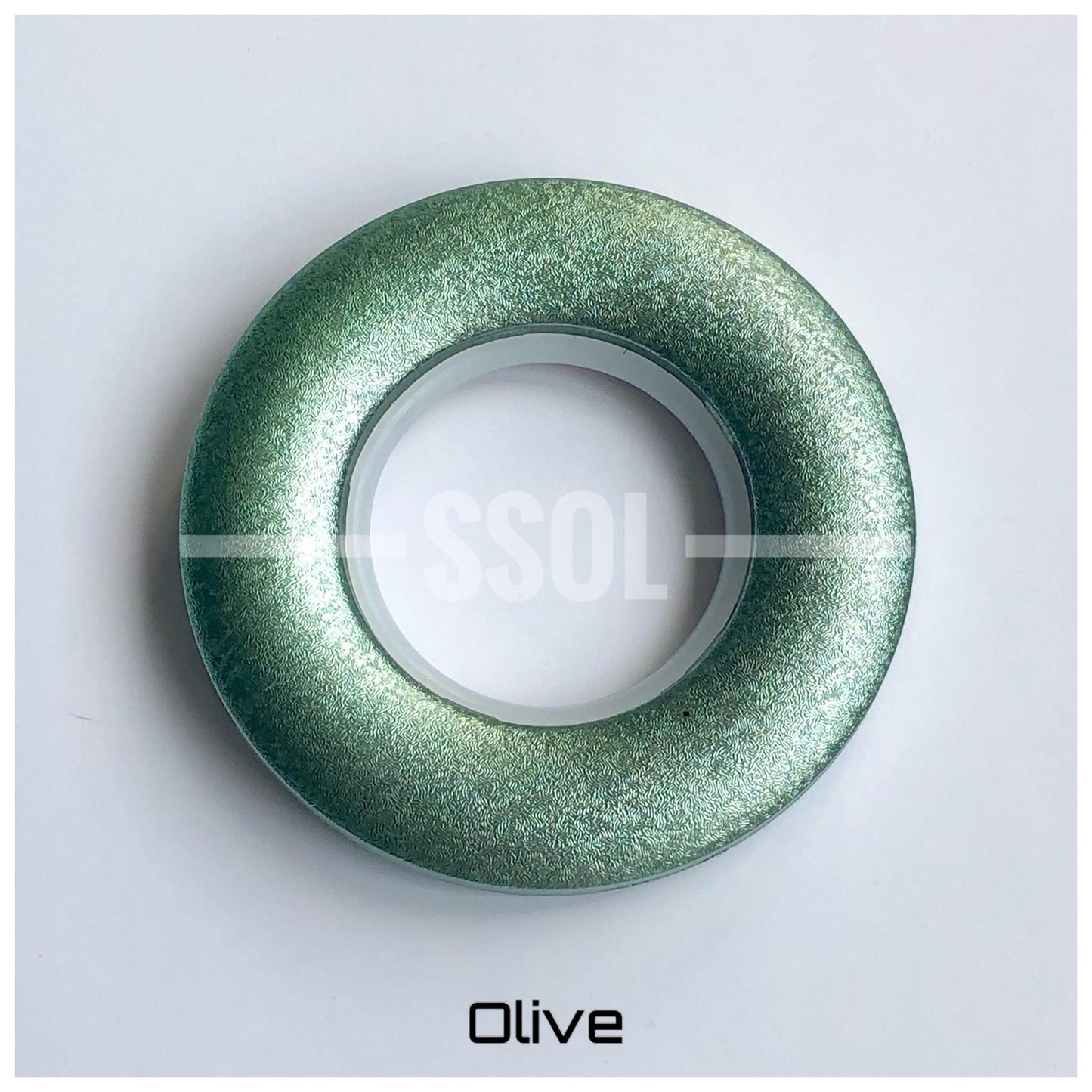 Plastic Curtain Grommet - Olive