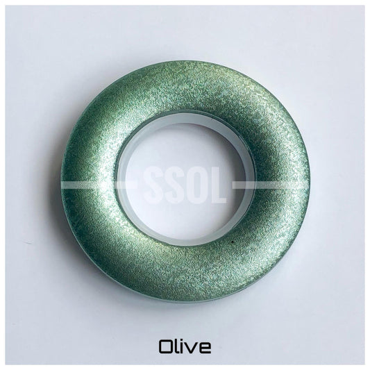 Plastic Curtain Grommet - Olive
