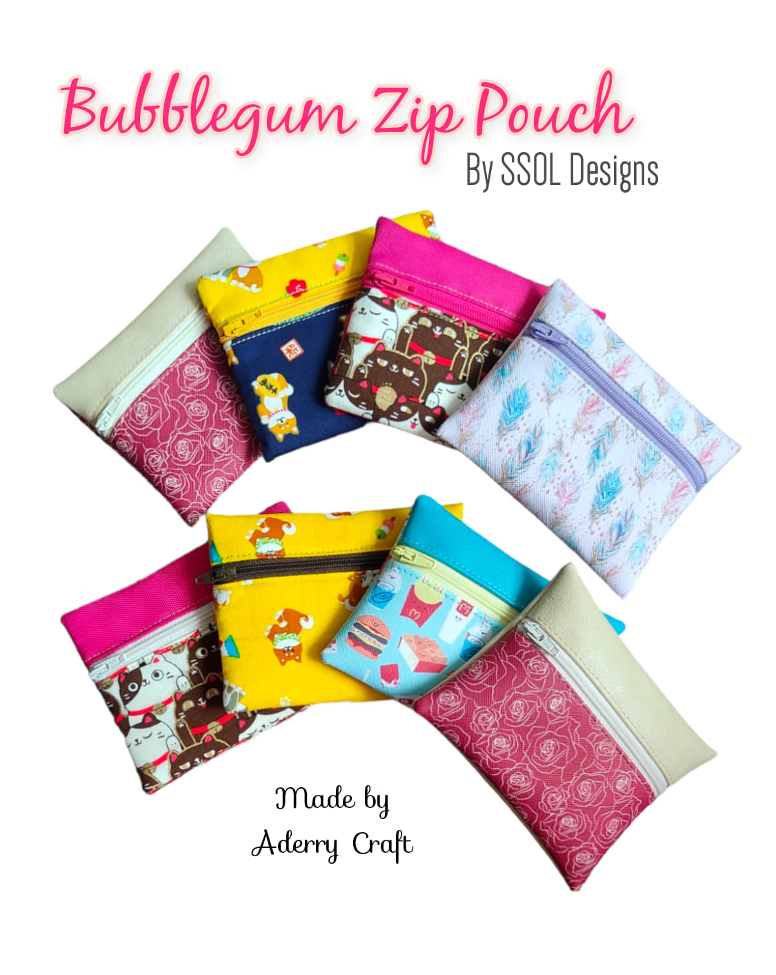 Bubblegum Zip Pouch Pattern