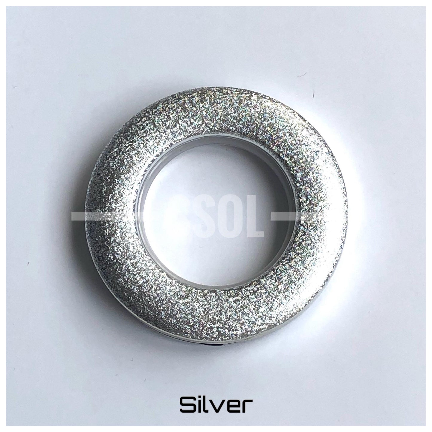 Plastic Curtain Grommet - Silver