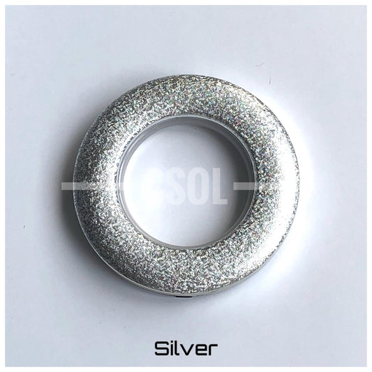 Plastic Curtain Grommet - Silver