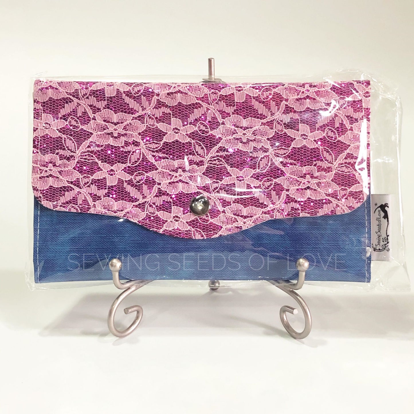 Vinyl Angbao Clutch - Purple Lace