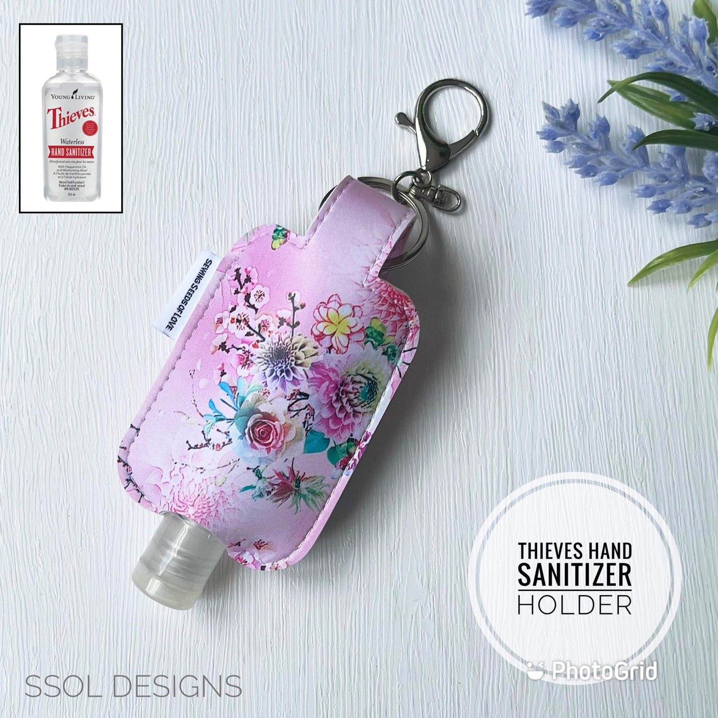 Vinyl Hand Sanitizer Holder (for Thieves bottle) - Thieves 11