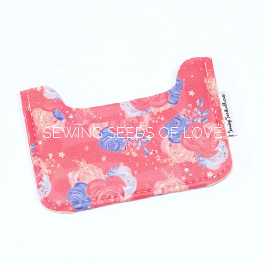Vinyl Cardholder - Red Florals