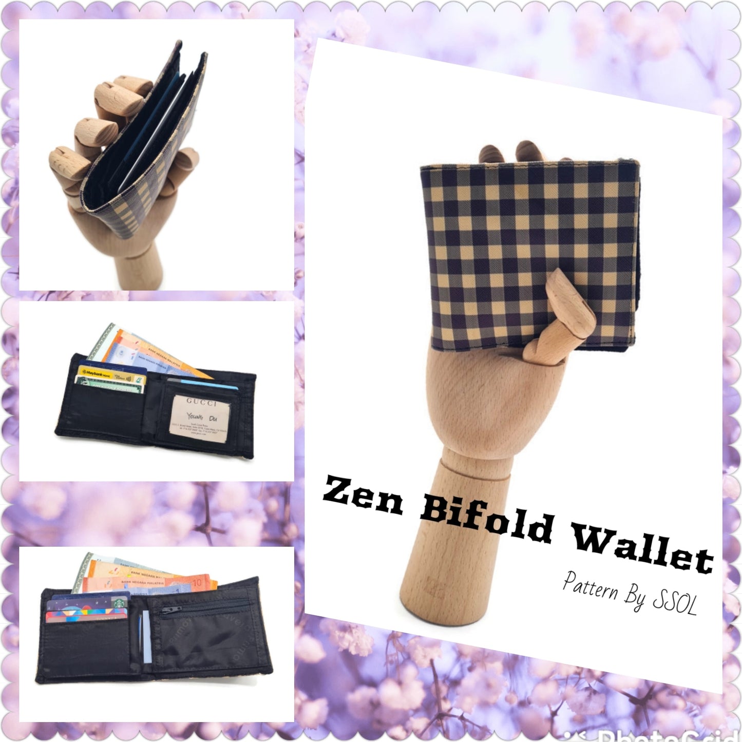Zen Bifold Wallet Pattern