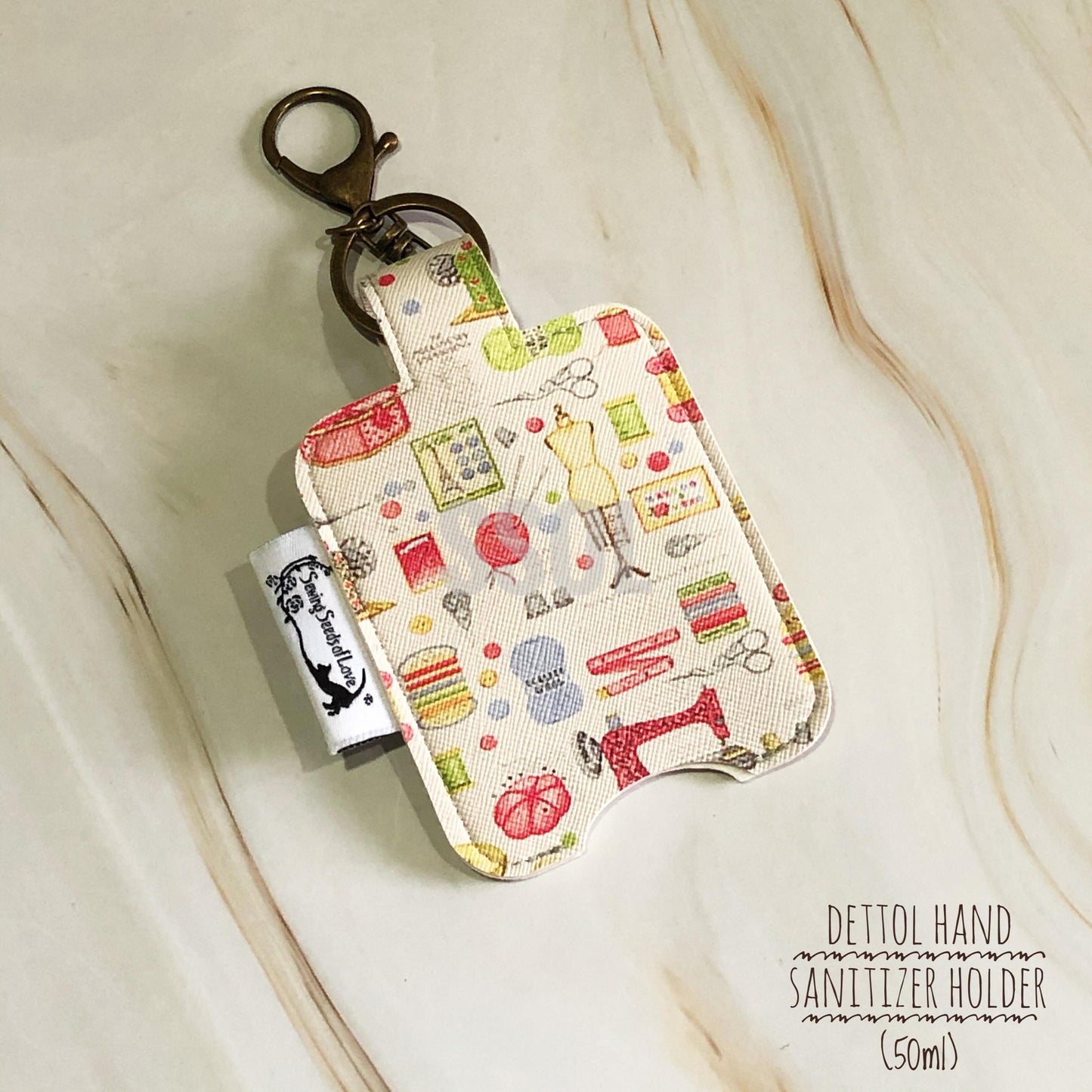 Vinyl Hand Sanitizer Holder (for 50ml bottle) - Sewing