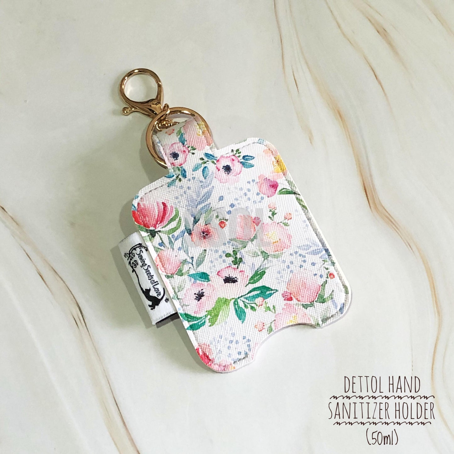 Vinyl Hand Sanitizer Holder (for 50ml bottle) - Floral 05