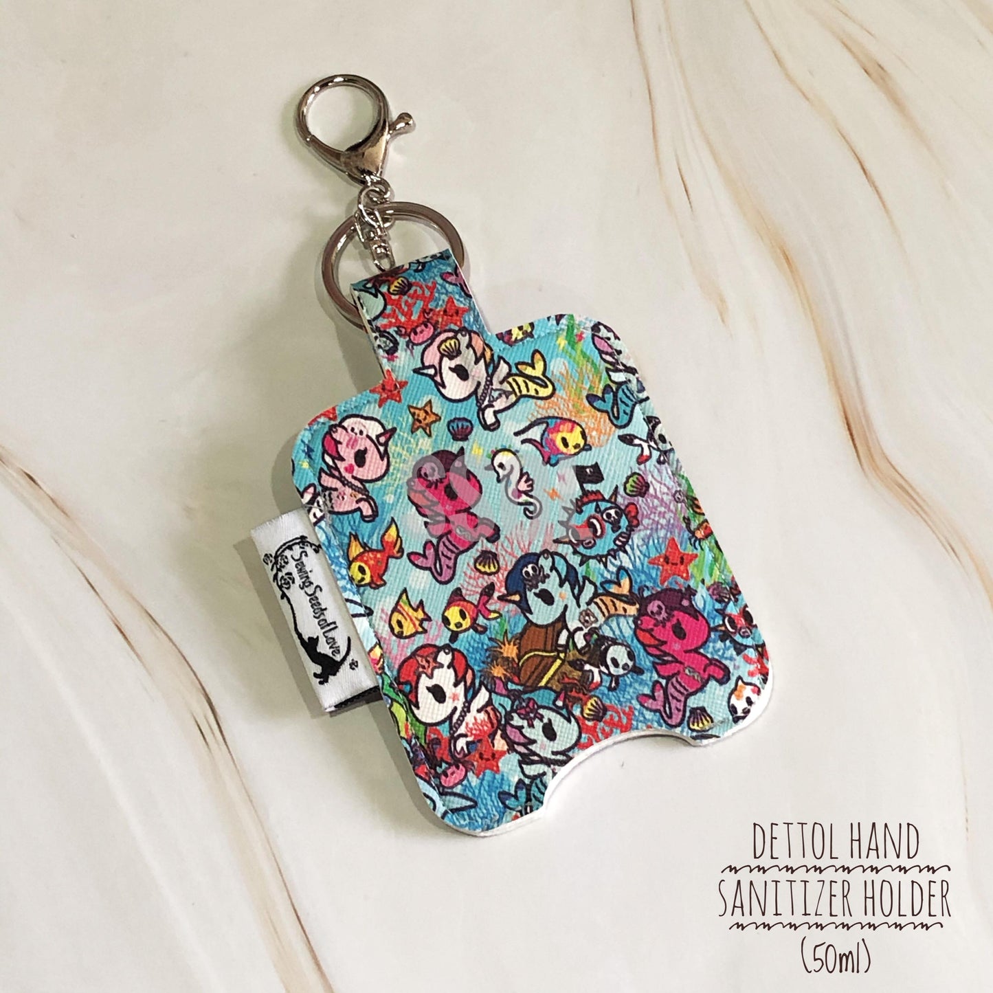 Vinyl Hand Sanitizer Holder (for 50ml bottle) - Toki Mermicorno