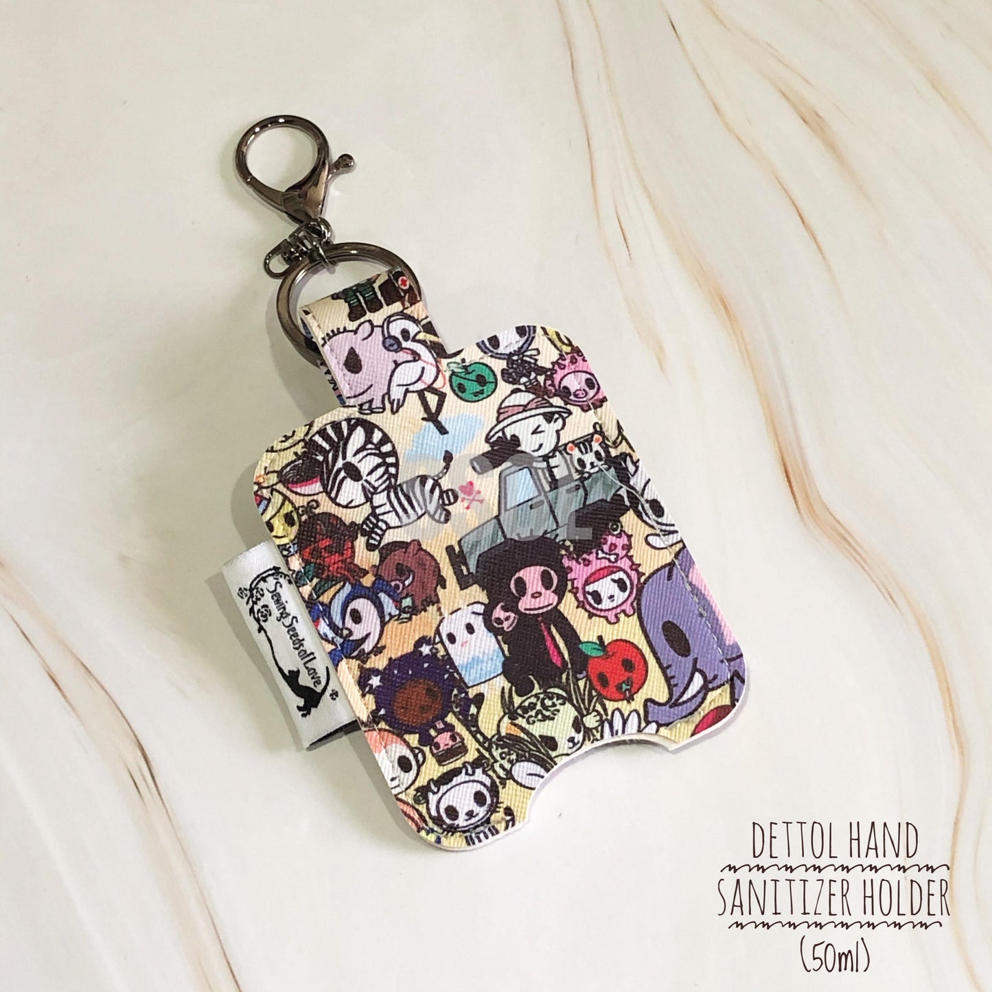 Vinyl Hand Sanitizer Holder (for 50ml bottle) - Toki Animalini