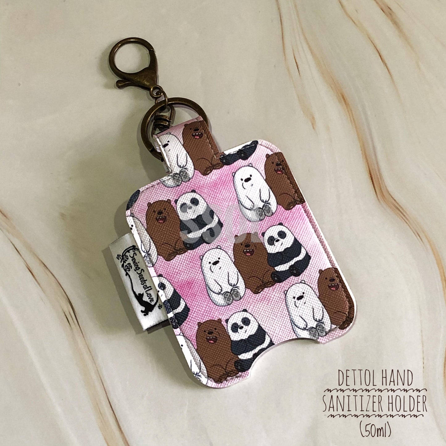 Vinyl Hand Sanitizer Holder (for 50ml bottle) - WeBareBears