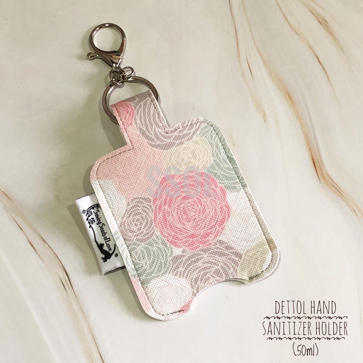 Vinyl Hand Sanitizer Holder (for 50ml bottle) - Floral 08