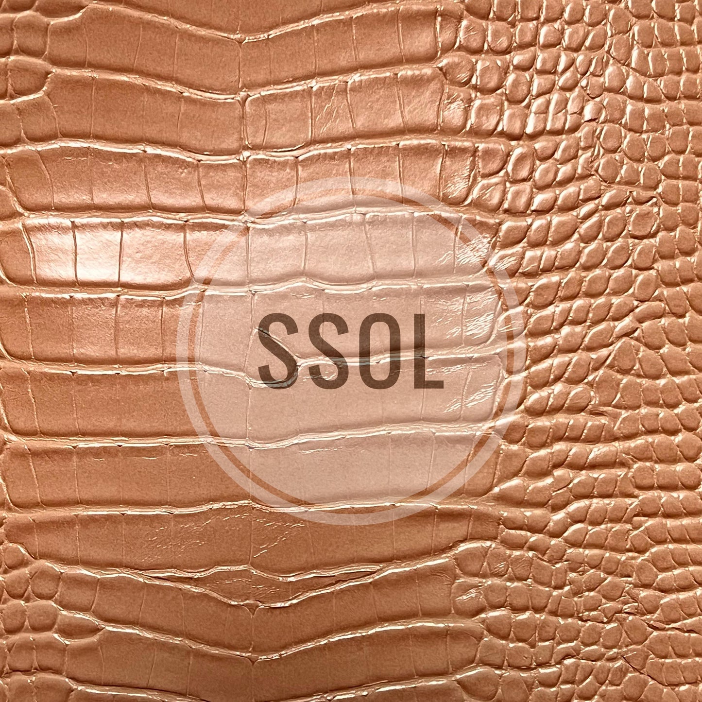 Vinyl/PU Leather - Croc (Orangey Brown)