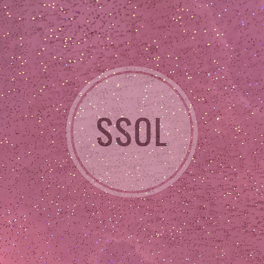 Vinyl/PU Leather - Clear Glitter Vinyl (Pink03)