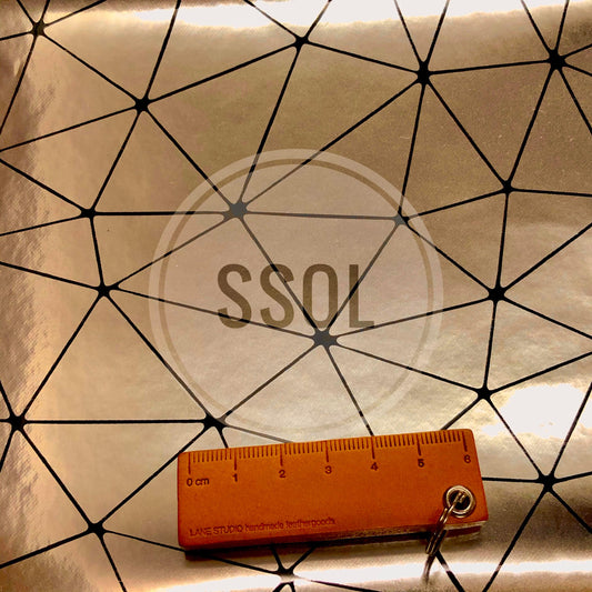 Vinyl/PU Leather - Geometric (Rose Gold)