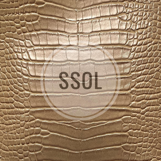 Vinyl/PU Leather - Croc (Khaki Brown)