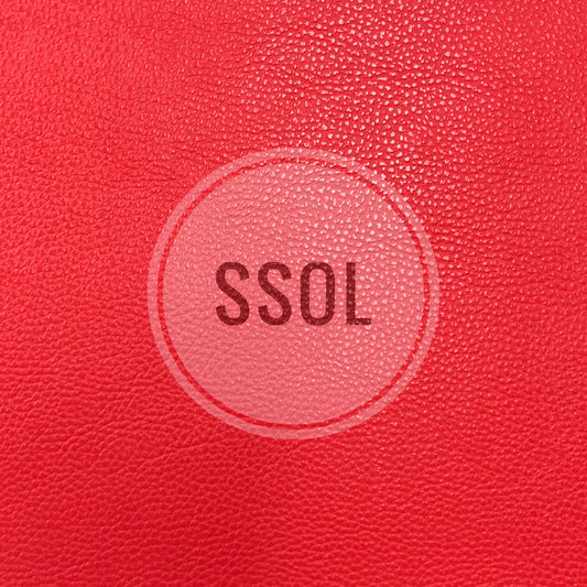 Vinyl/PU Leather - Plain Solids Textured 03 (Chilli Red)