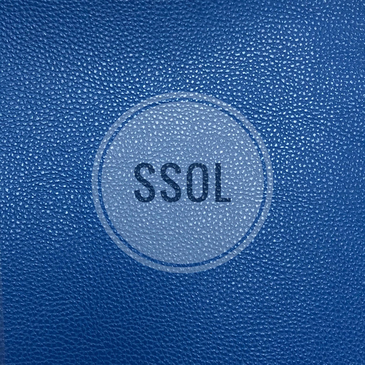 Vinyl/PU Leather - Plain Solids Textured 17 (Persian Blue)