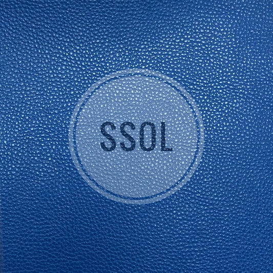 Vinyl/PU Leather - Plain Solids Textured 17 (Persian Blue)