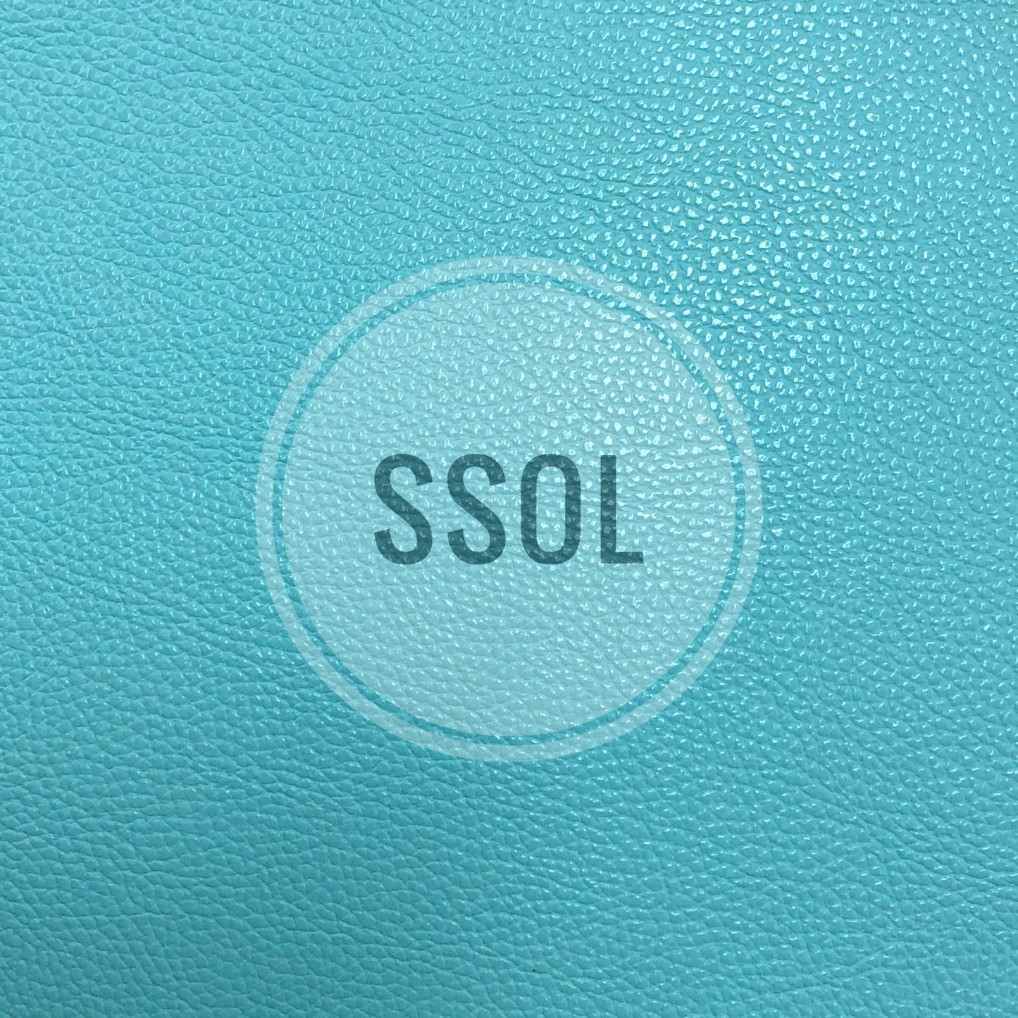 Vinyl/PU Leather - Plain Solids Textured 14 (Cyan)