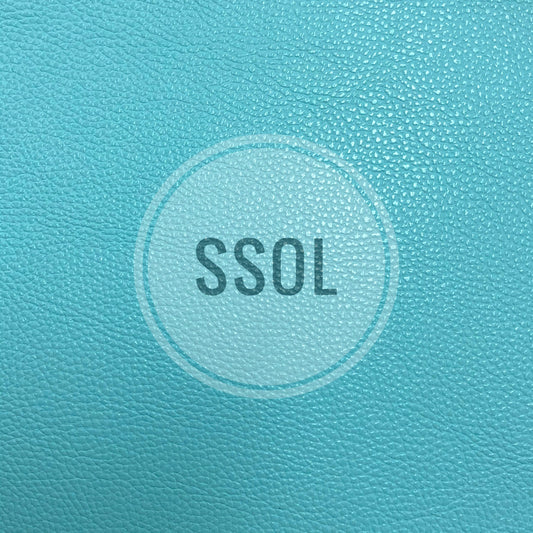 Vinyl/PU Leather - Plain Solids Textured 14 (Cyan)