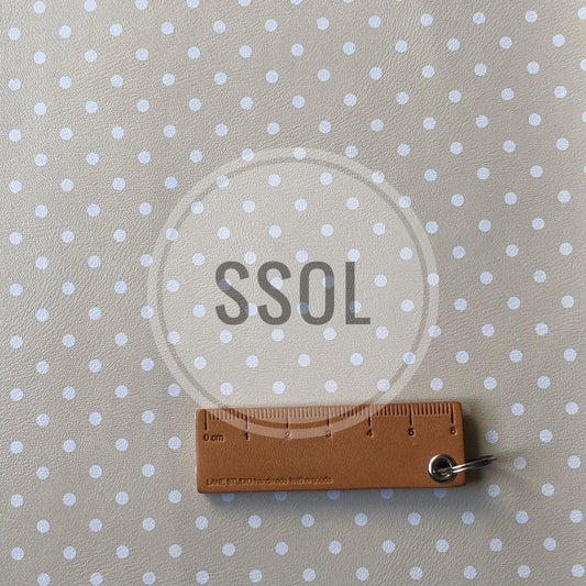 Vinyl/PU Leather - Polka01 (Beige)
