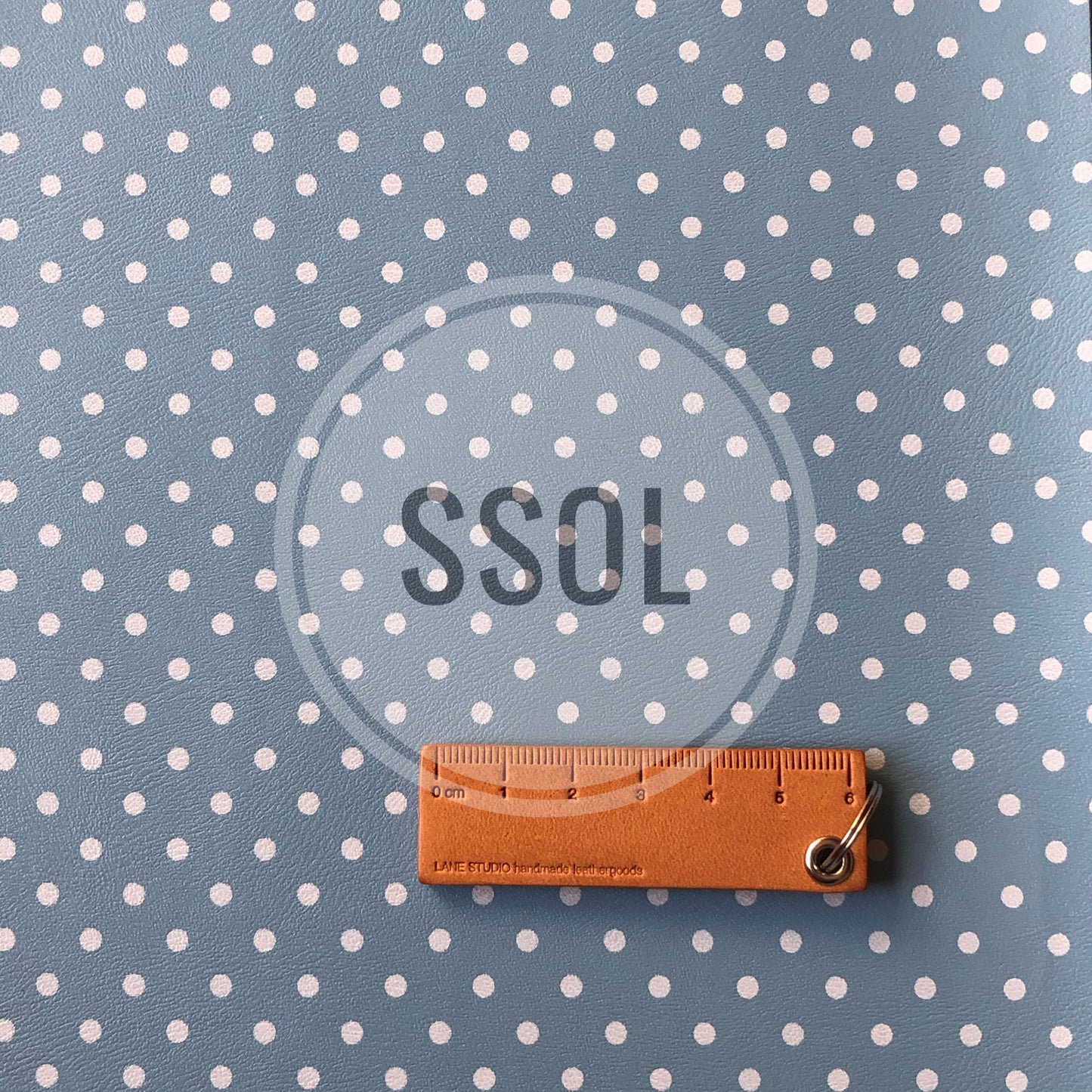 Vinyl/PU Leather - Polka03 (Baby Blue)