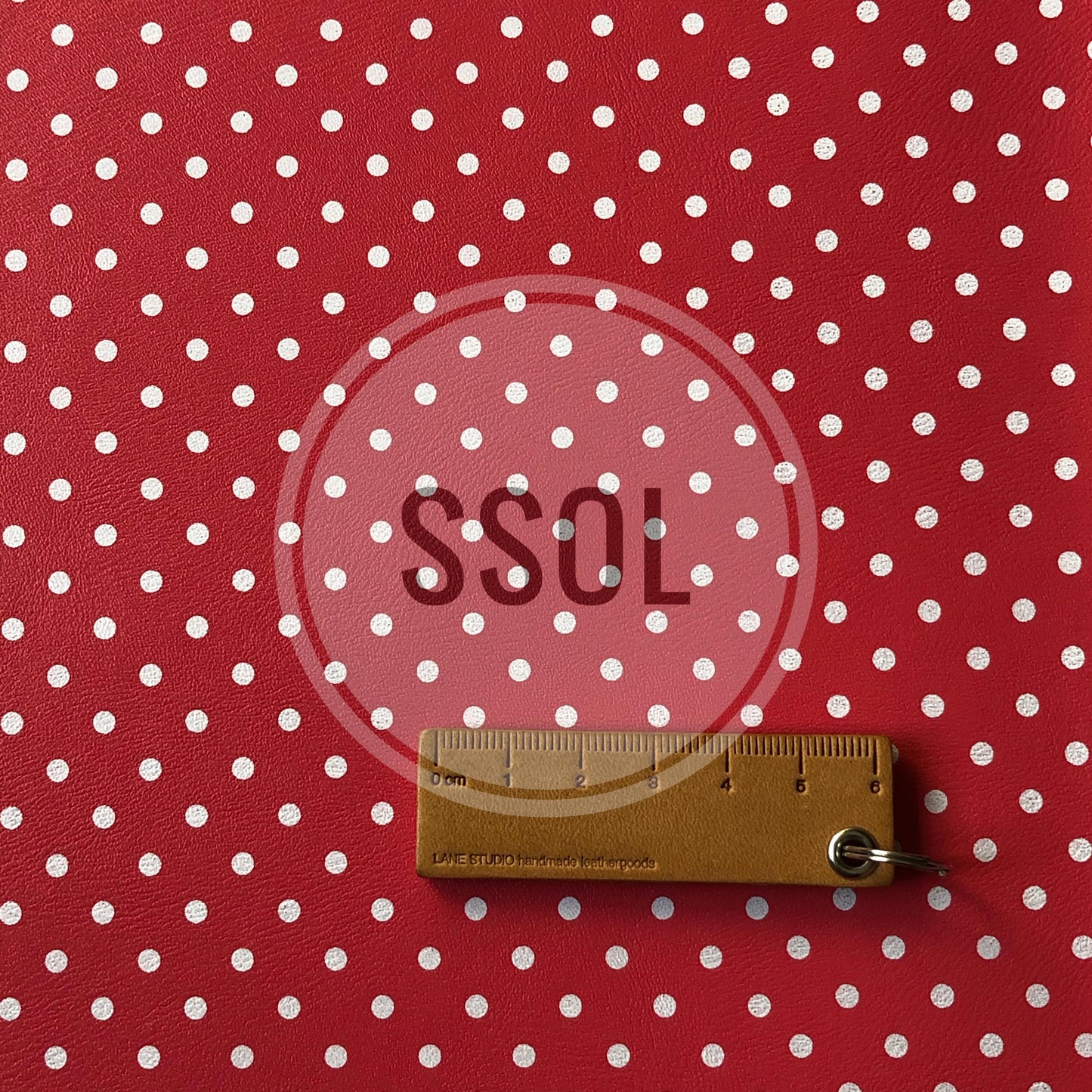 Vinyl/PU Leather - Polka07 (Watermelon Red)