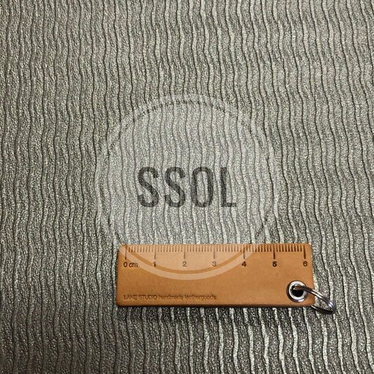 Vinyl/PU Leather - Stripes Type II (Metallic Grey)
