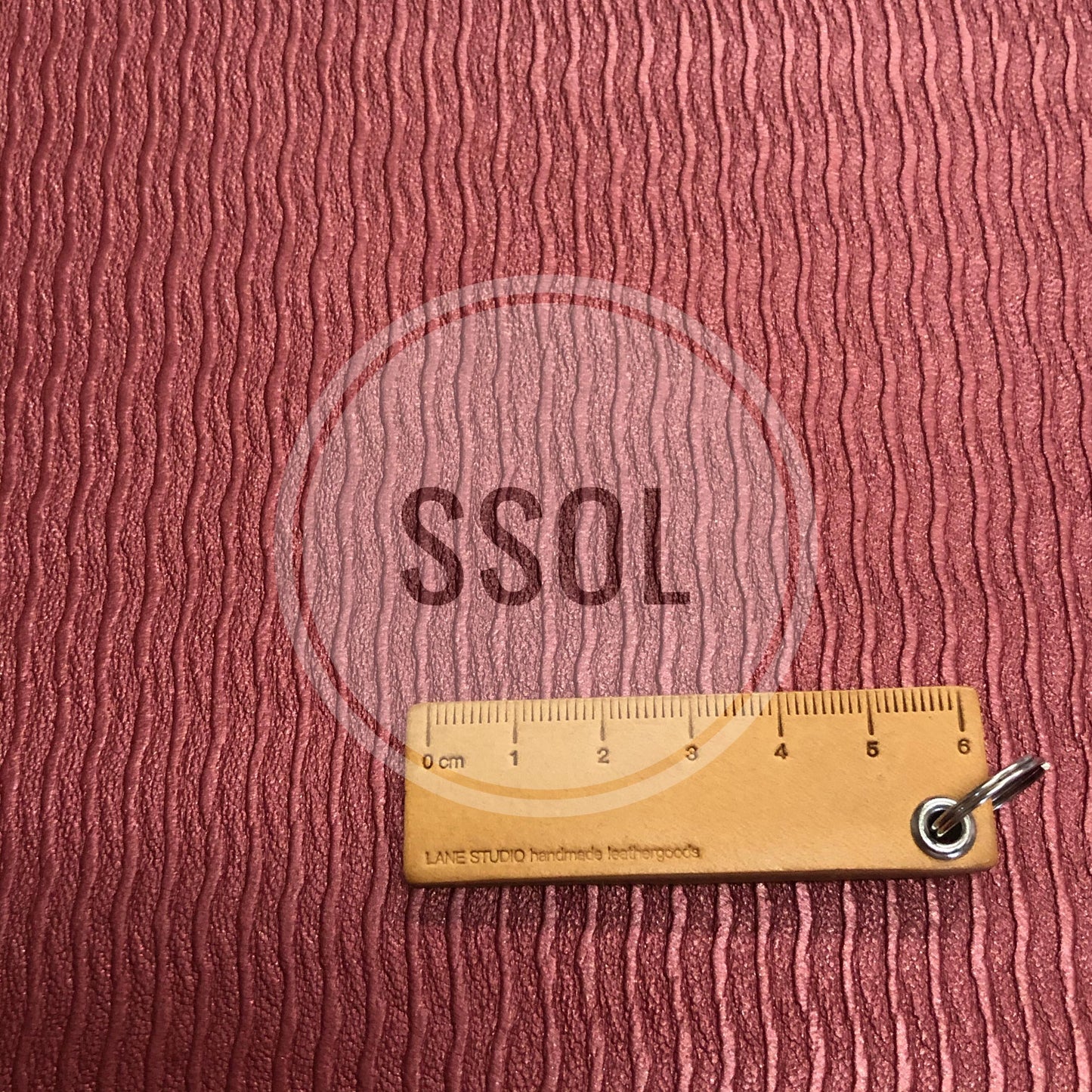 Vinyl/PU Leather - Stripes Type II (Copper Red)
