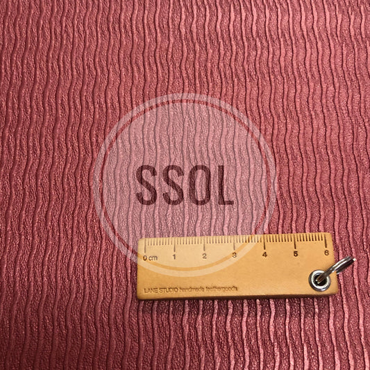 Vinyl/PU Leather - Stripes Type II (Copper Red)