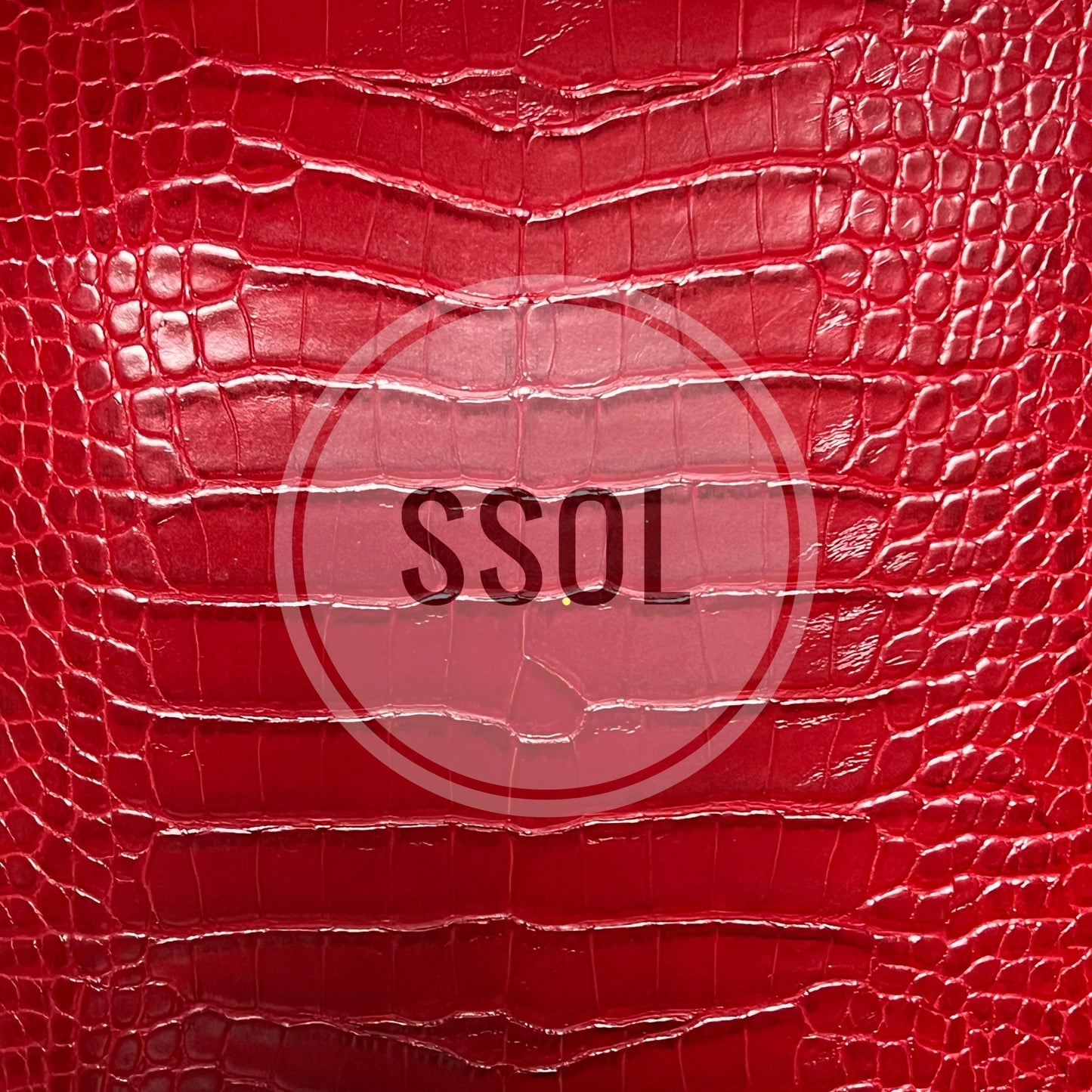 Vinyl/PU Leather - Croc (Wine Red)
