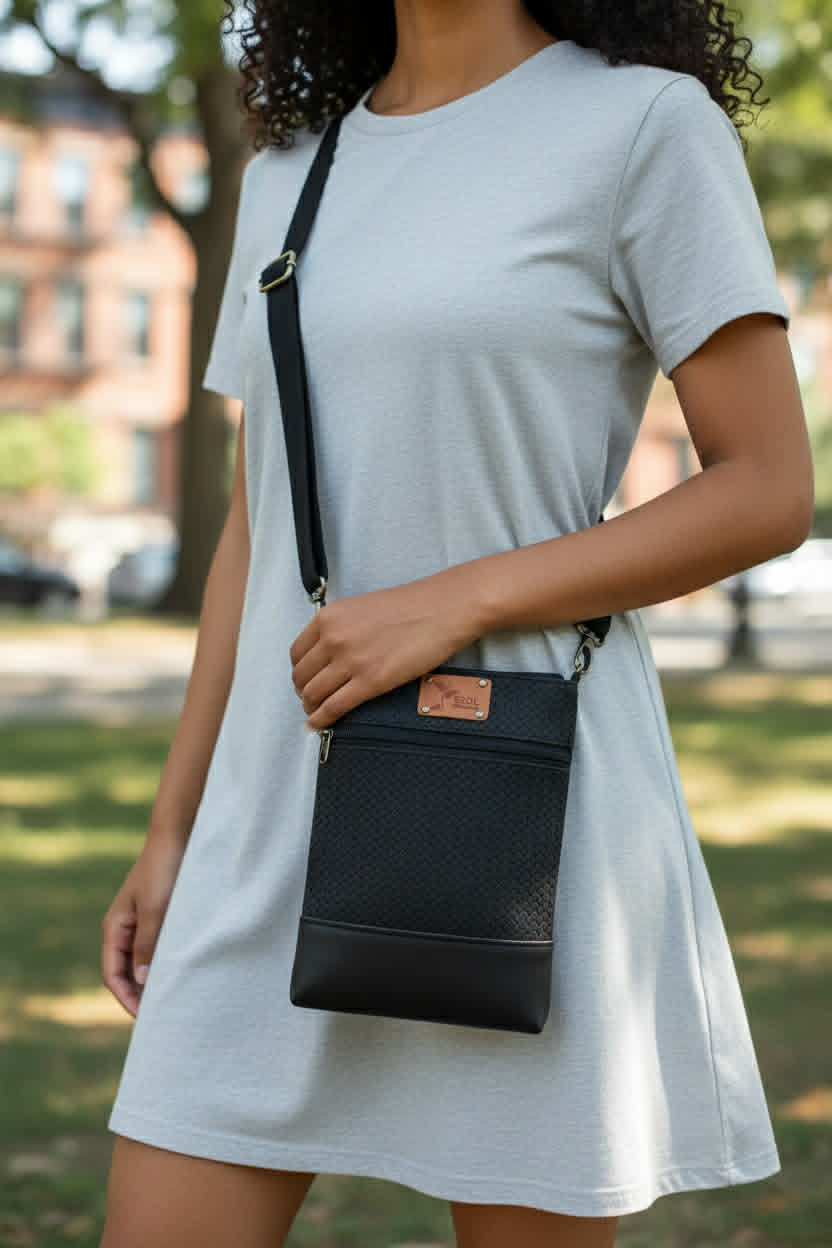 Wanderlust Phone Bag - Black Weave