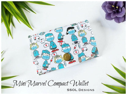 Mini Marvel Compact Wallet Pattern