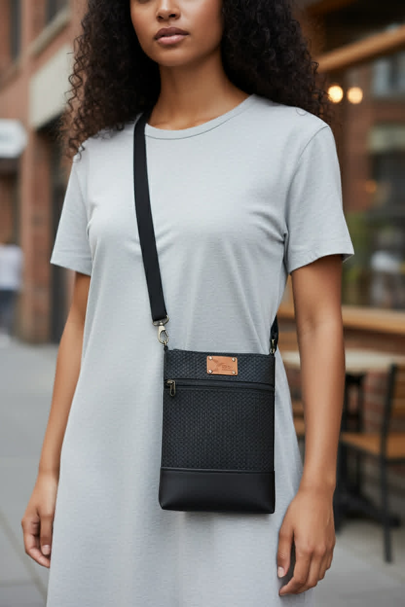 Wanderlust Phone Bag - Black Weave