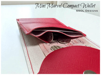 Mini Marvel Compact Wallet Pattern