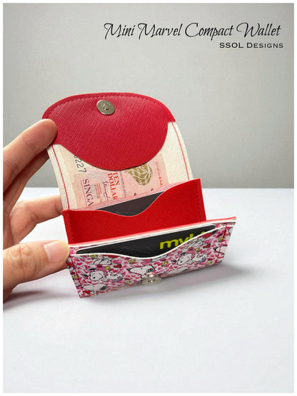 Mini Marvel Compact Wallet Pattern