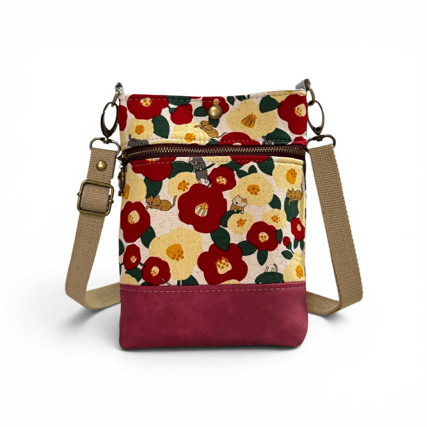 Wanderlust Phone Bag - Floral Kitties