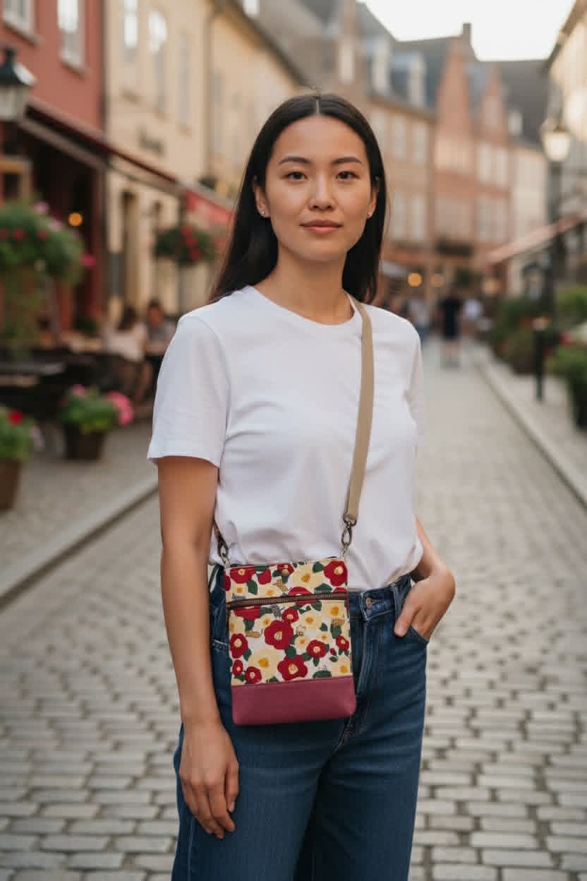 Wanderlust Phone Bag - Floral Kitties