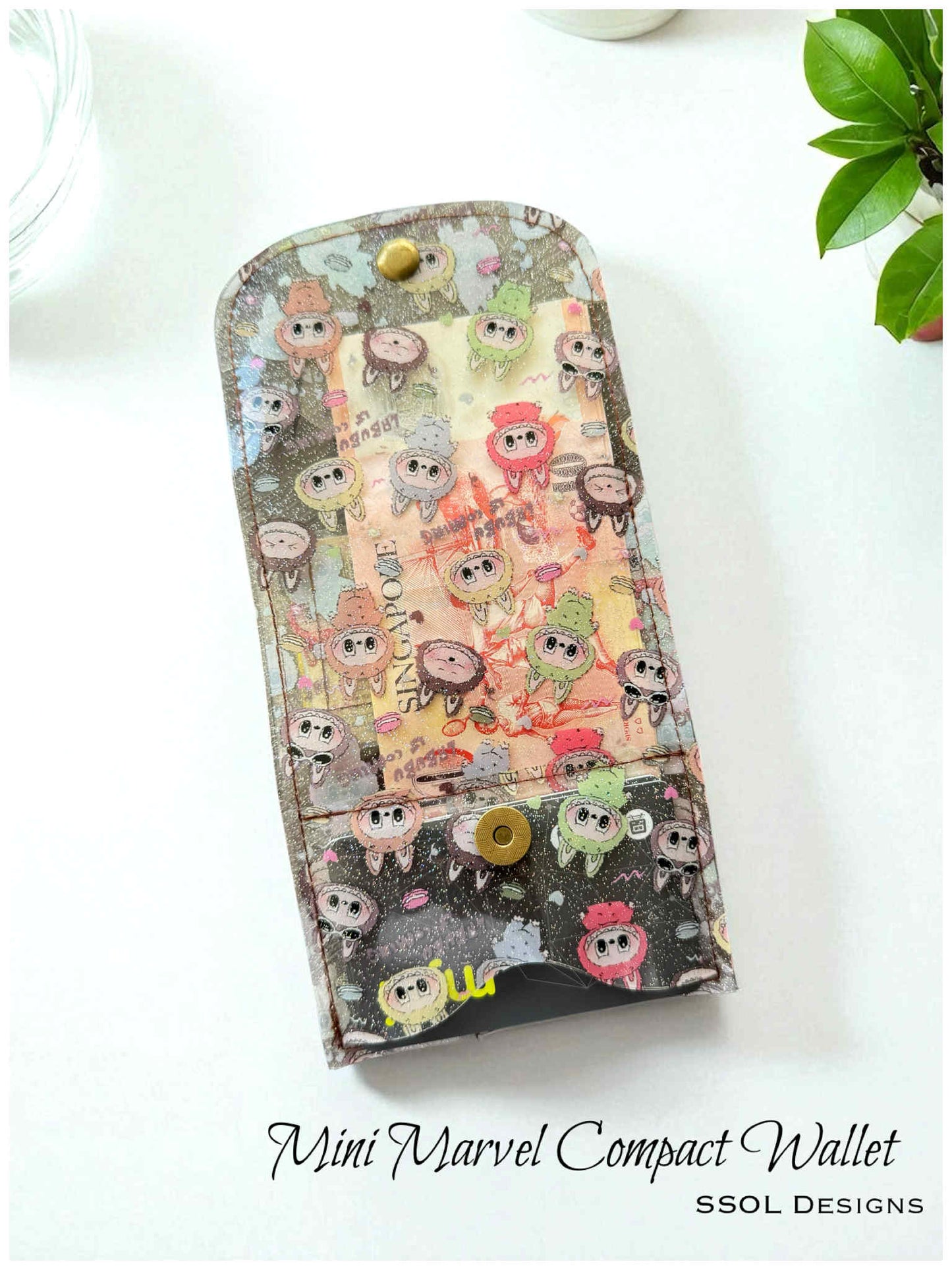 Mini Marvel Compact Wallet Pattern