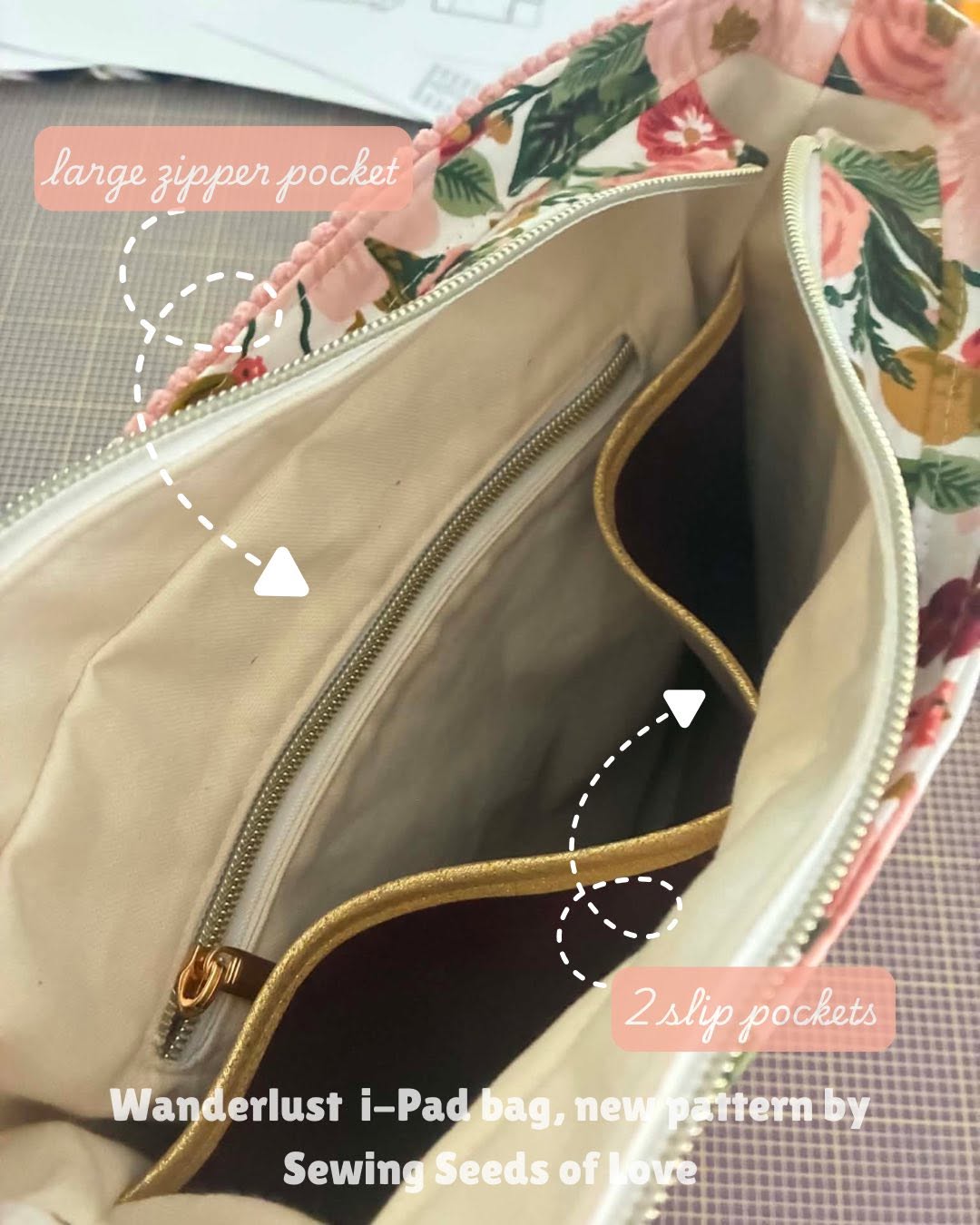 Wanderlust Tablet Bag Pattern